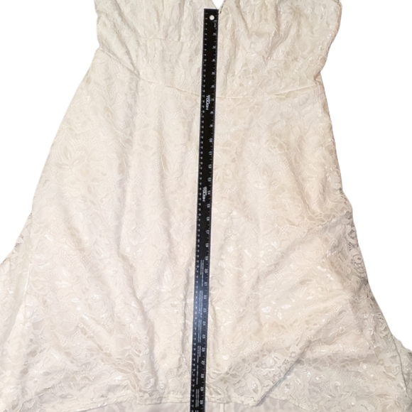 NWT David's Bridal DB Studio Hi-Low Allover Lace Wedding Dress, Plus Size 18W - Picture 13 of 14